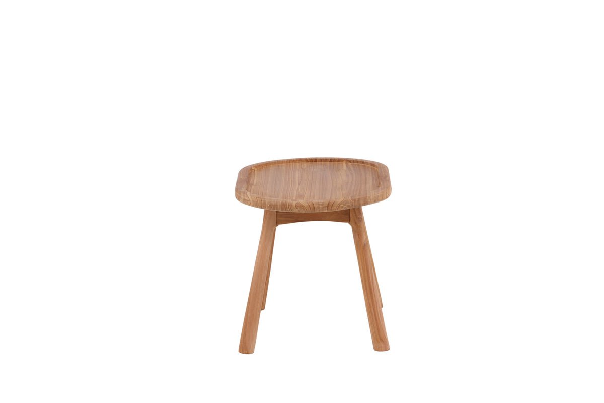 Garden table Maji - a side table in oval shape made of teak wood
