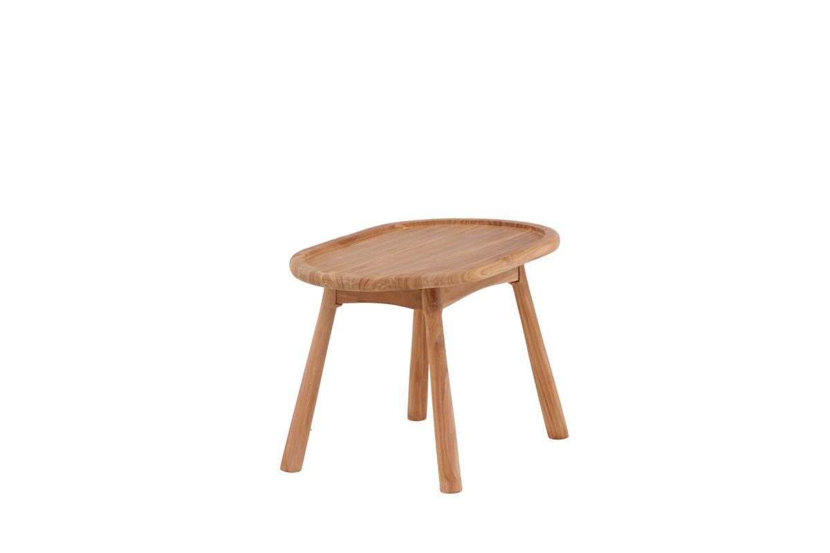 Garden table Maji - a side table in oval shape made of teak wood
