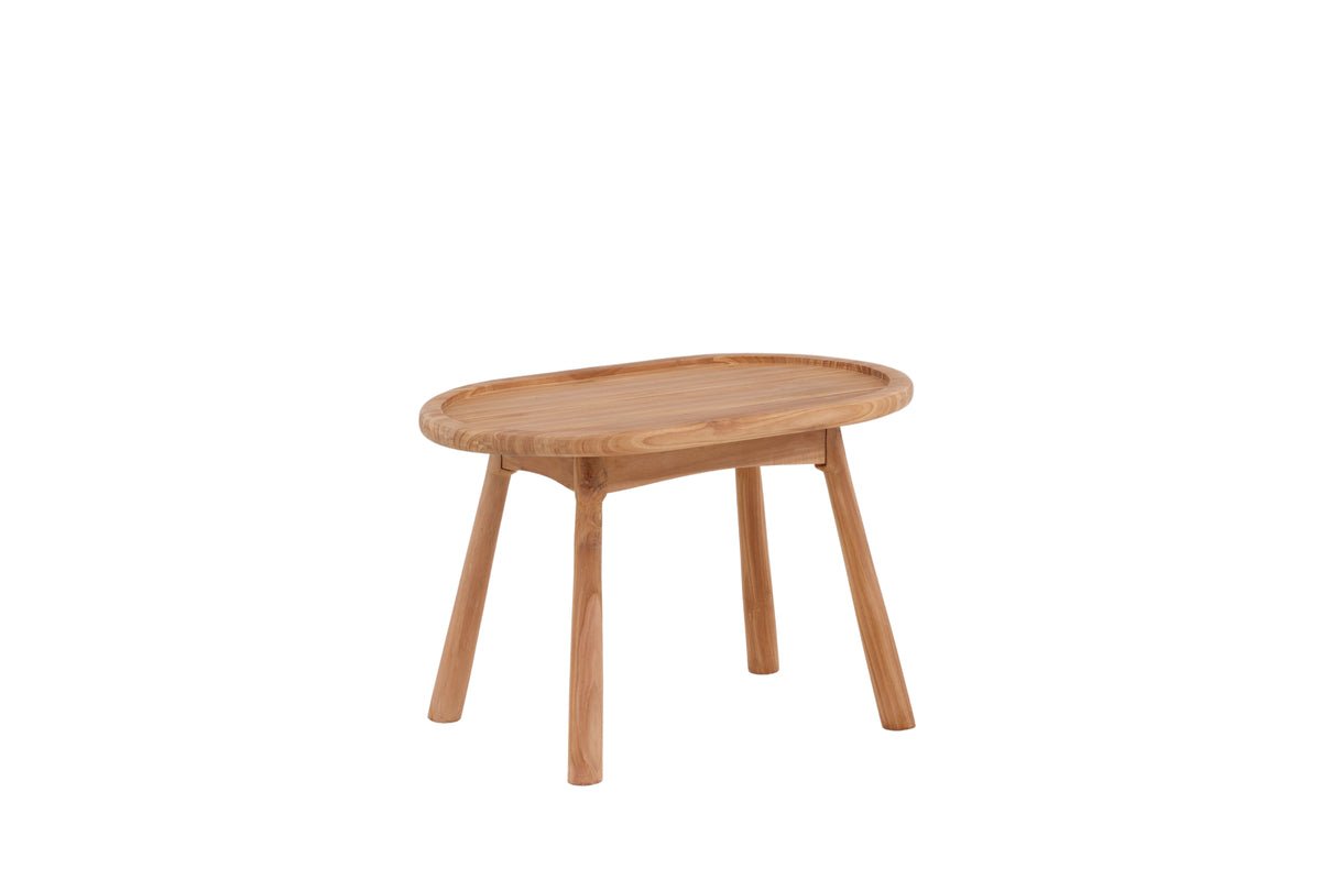 Garden table Maji - a side table in oval shape made of teak wood