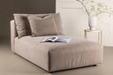 Designer Lounge Sessel Lanzia – Braun mit Leinenoptik