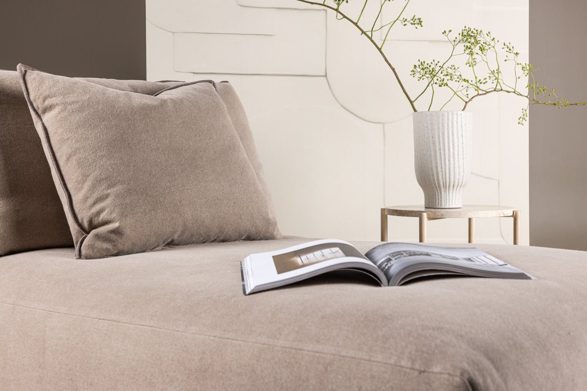 Designer Lounge Sessel Lanzia – Braun mit Leinenoptik