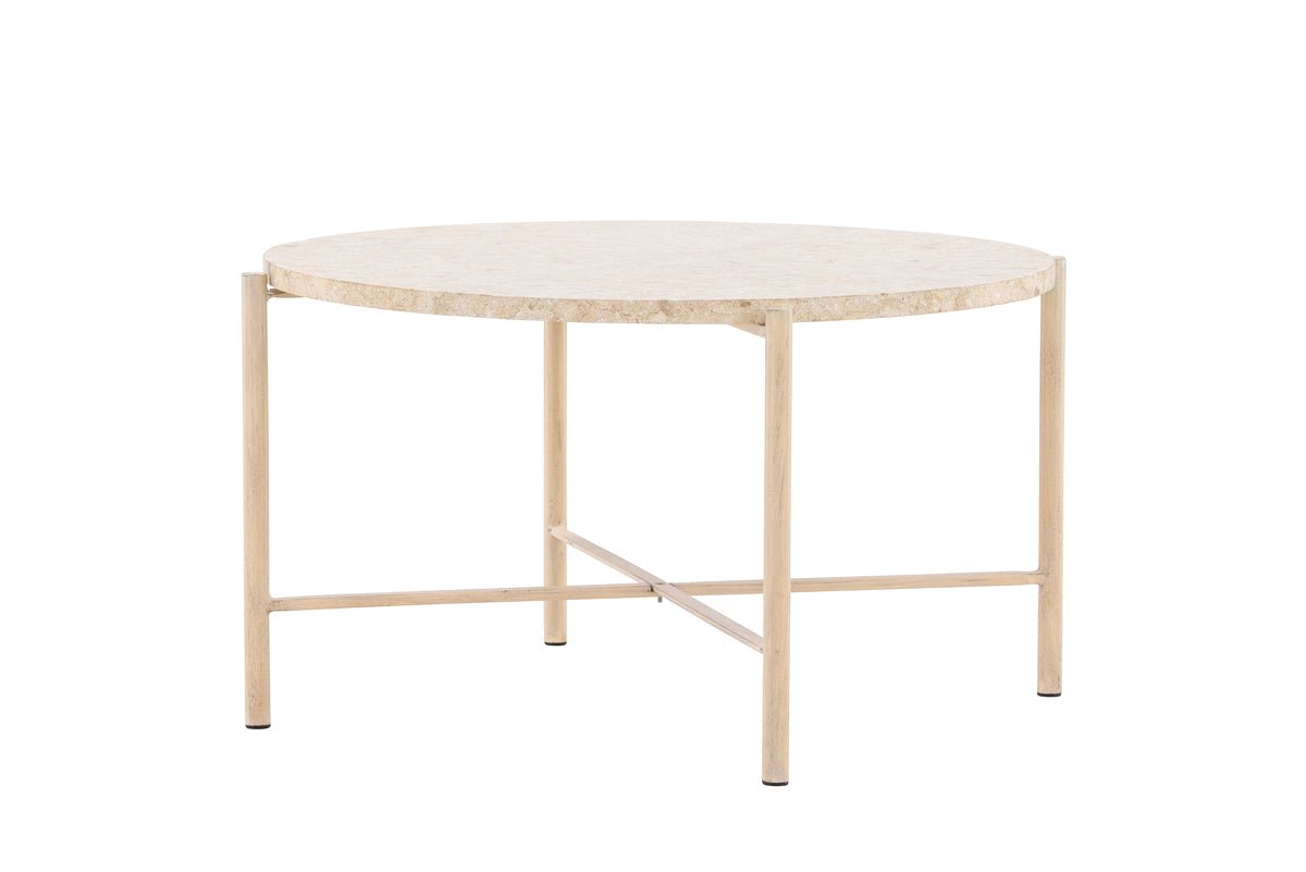 Coffee table/side table Sandelo - with tabletop made of stone