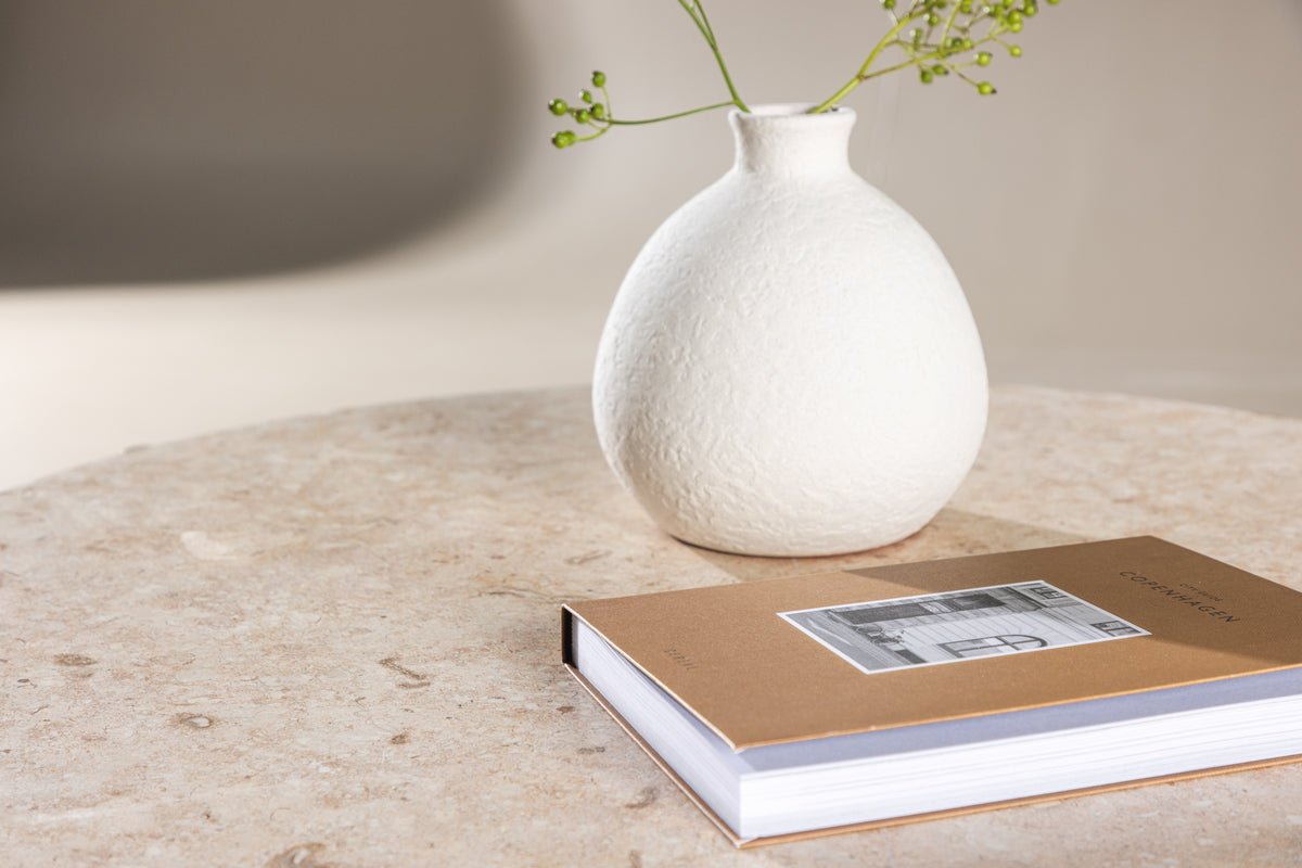 Coffee table/side table Sandelo - with tabletop made of stone