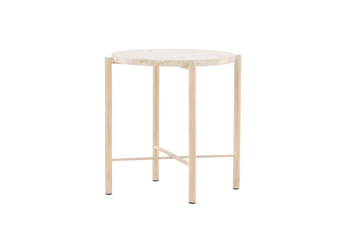 Coffee table/side table Sandelo - with tabletop made of stone