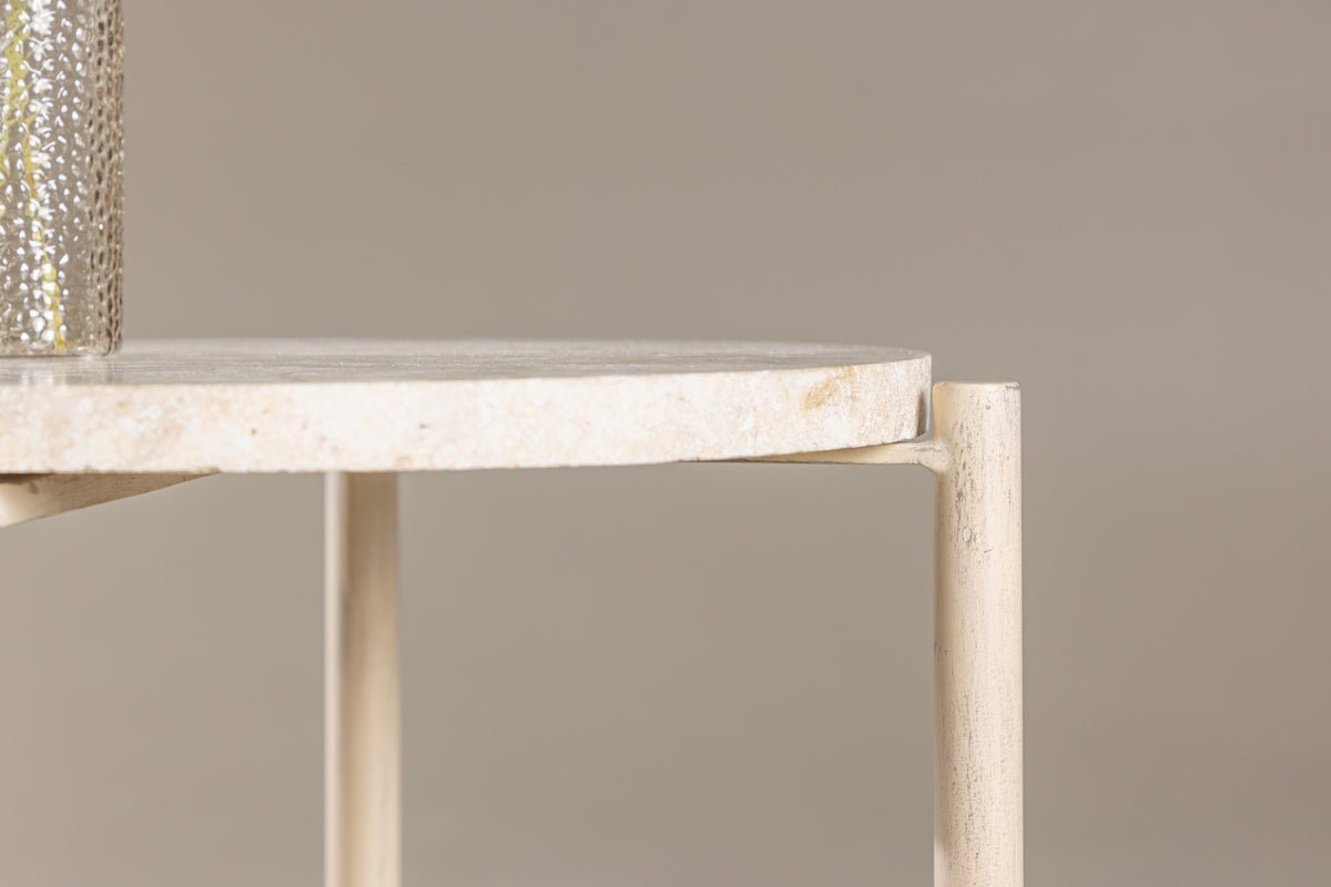 Coffee table/side table Sandelo - with tabletop made of stone