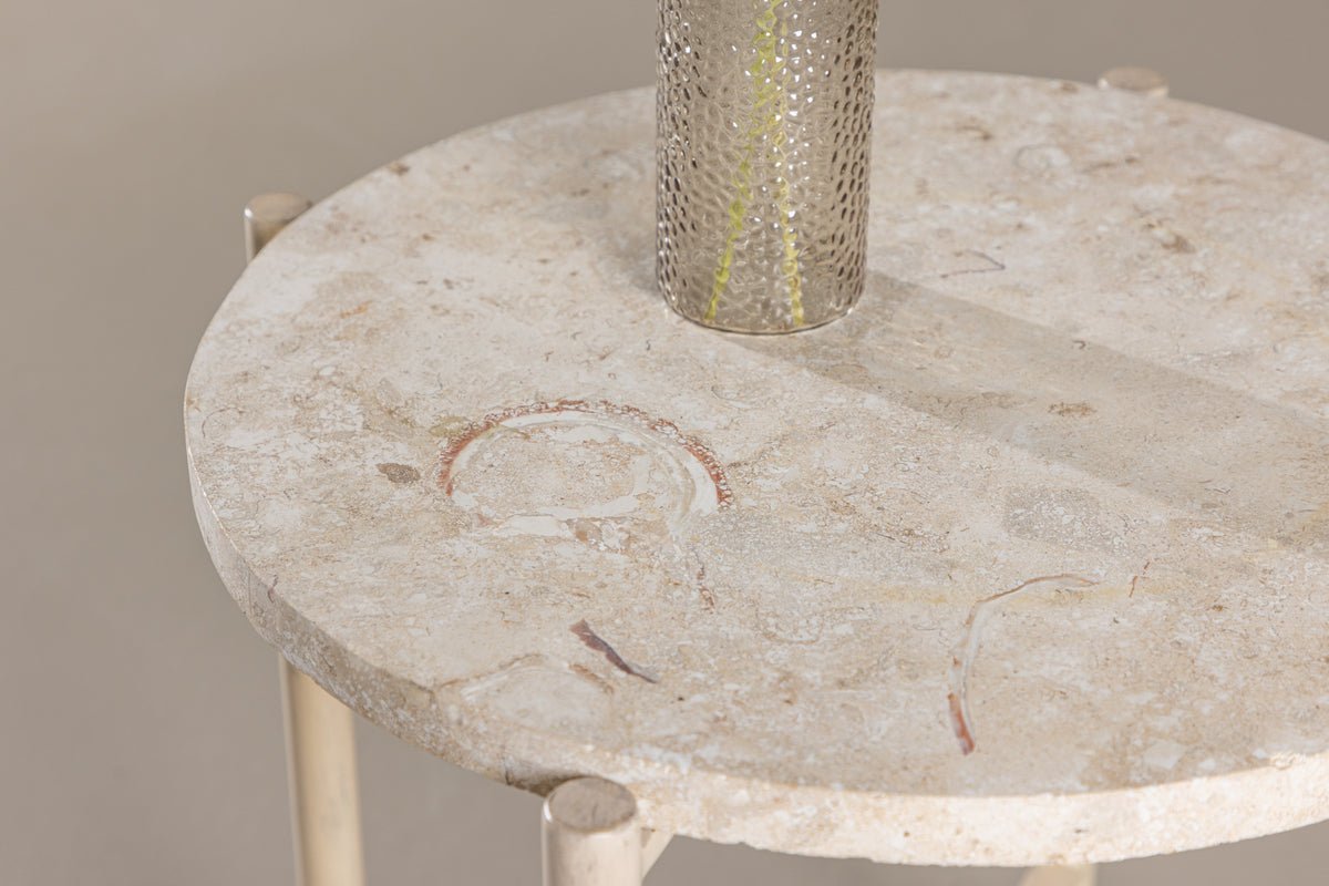 Coffee table/side table Sandelo - with tabletop made of stone