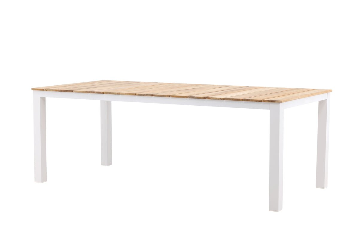 Garden Dining Table Eliano - 210x100 cm with a Teak Wood Tabletop in Natural Finish