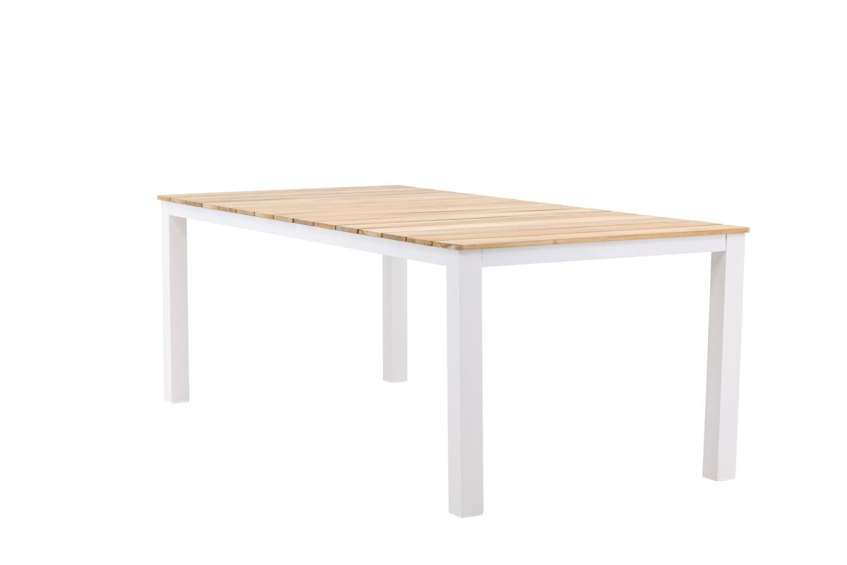 Garden Dining Table Eliano - 210x100 cm with a Teak Wood Tabletop in Natural Finish