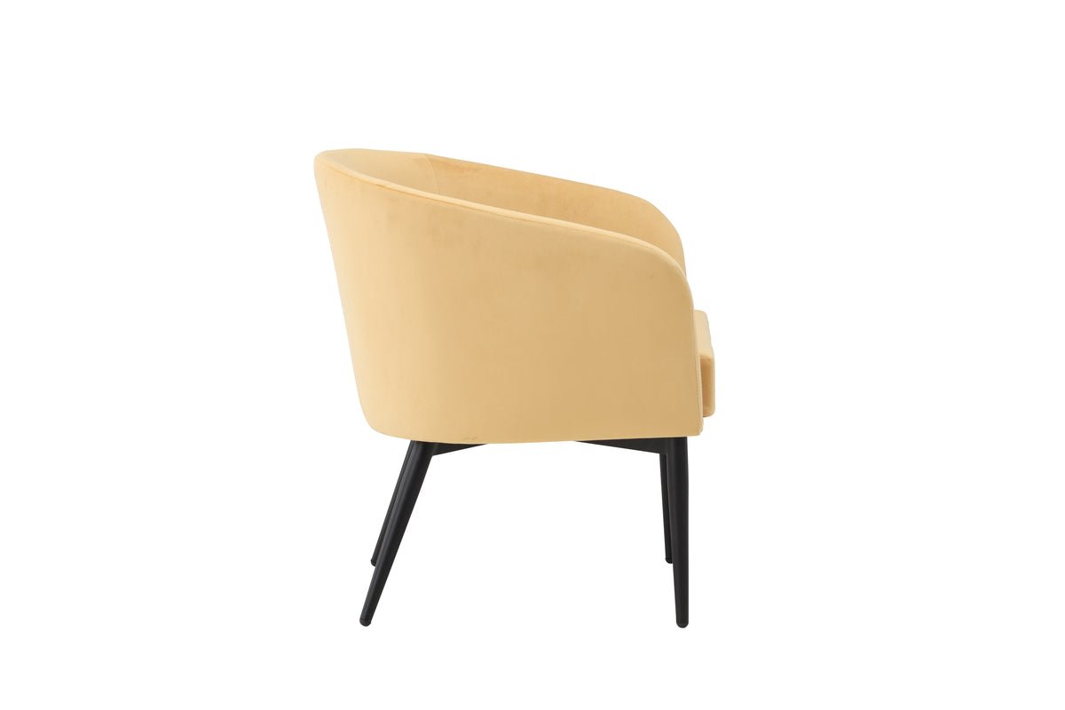 Armchair Sunny - with yellow velvet cover