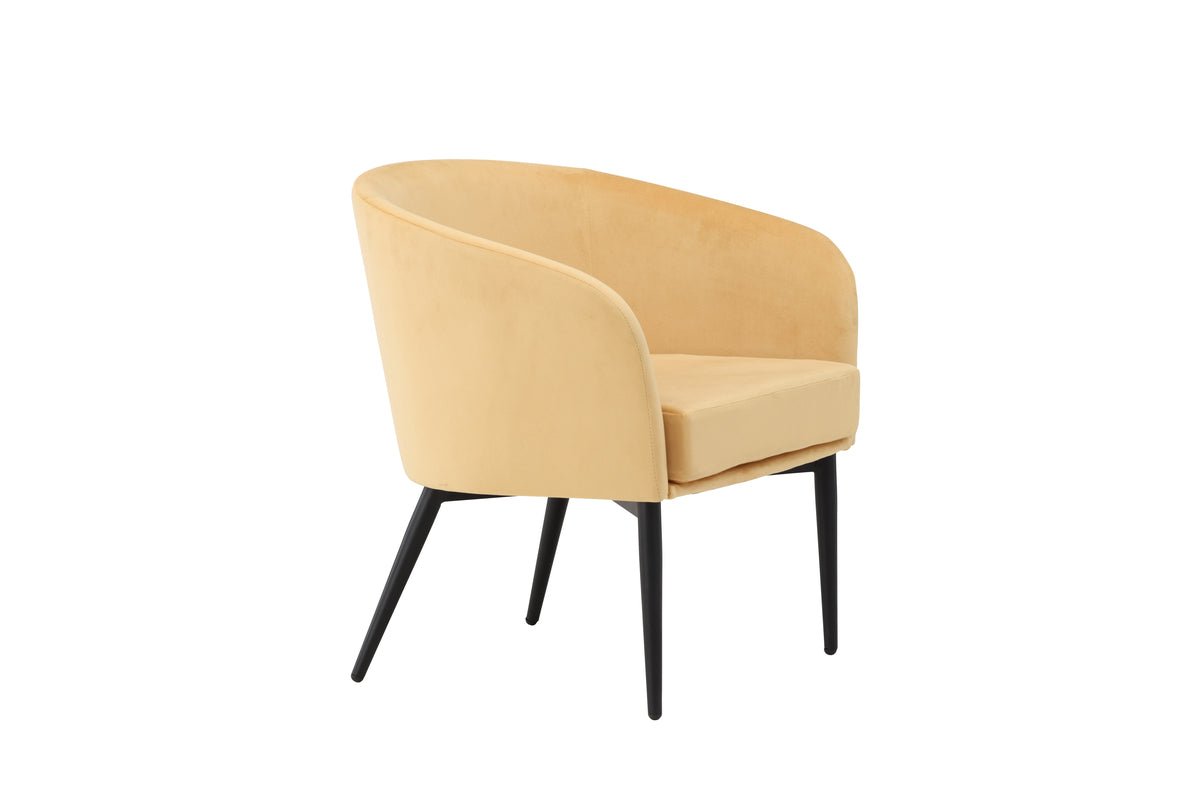 Armchair Sunny - with yellow velvet cover