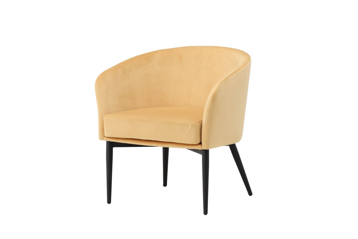 Armchair Sunny - with yellow velvet cover