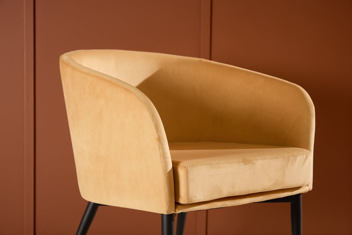 Armchair Sunny - with yellow velvet cover