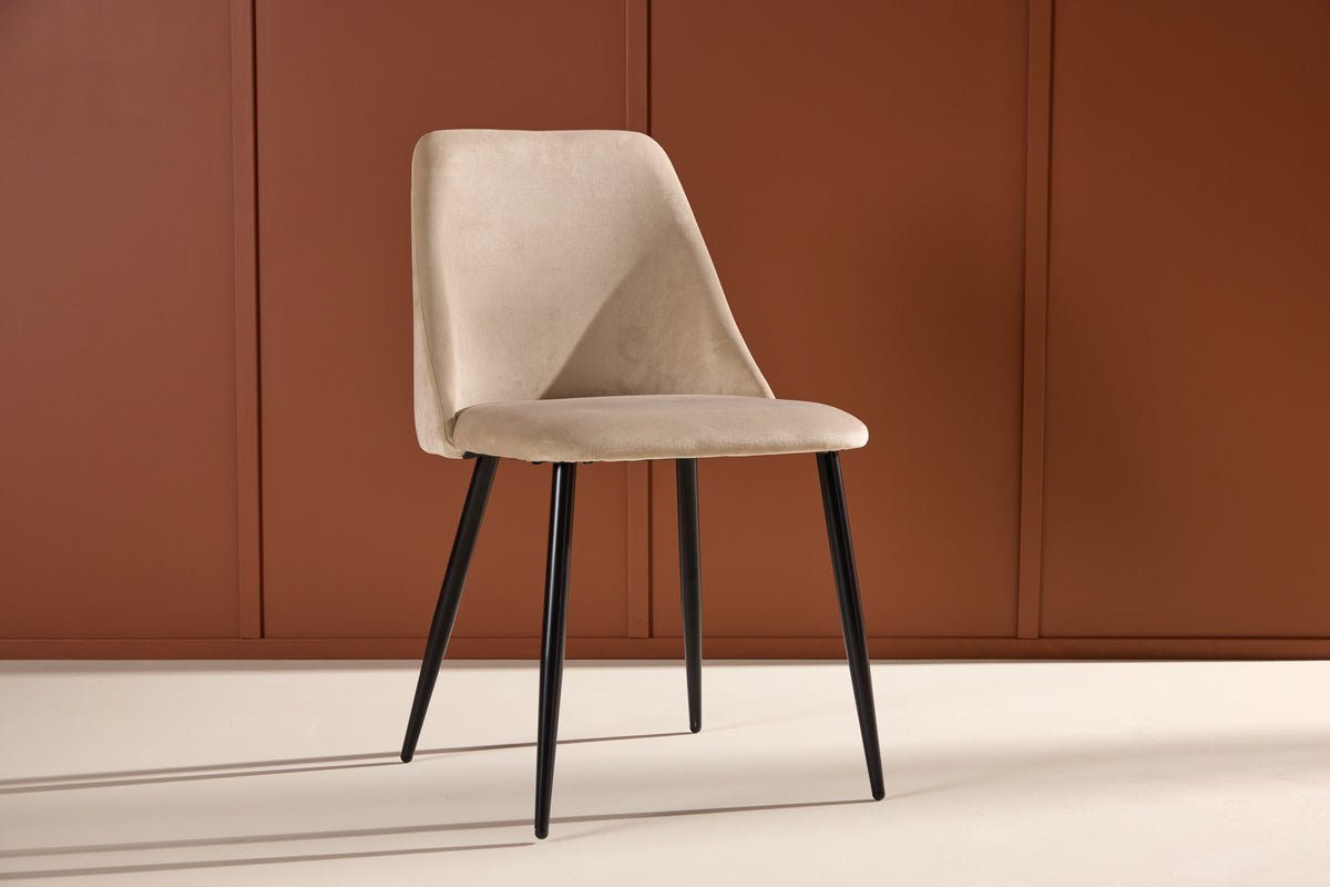 2-piece set - Chair Liora made of soft polyester velvet