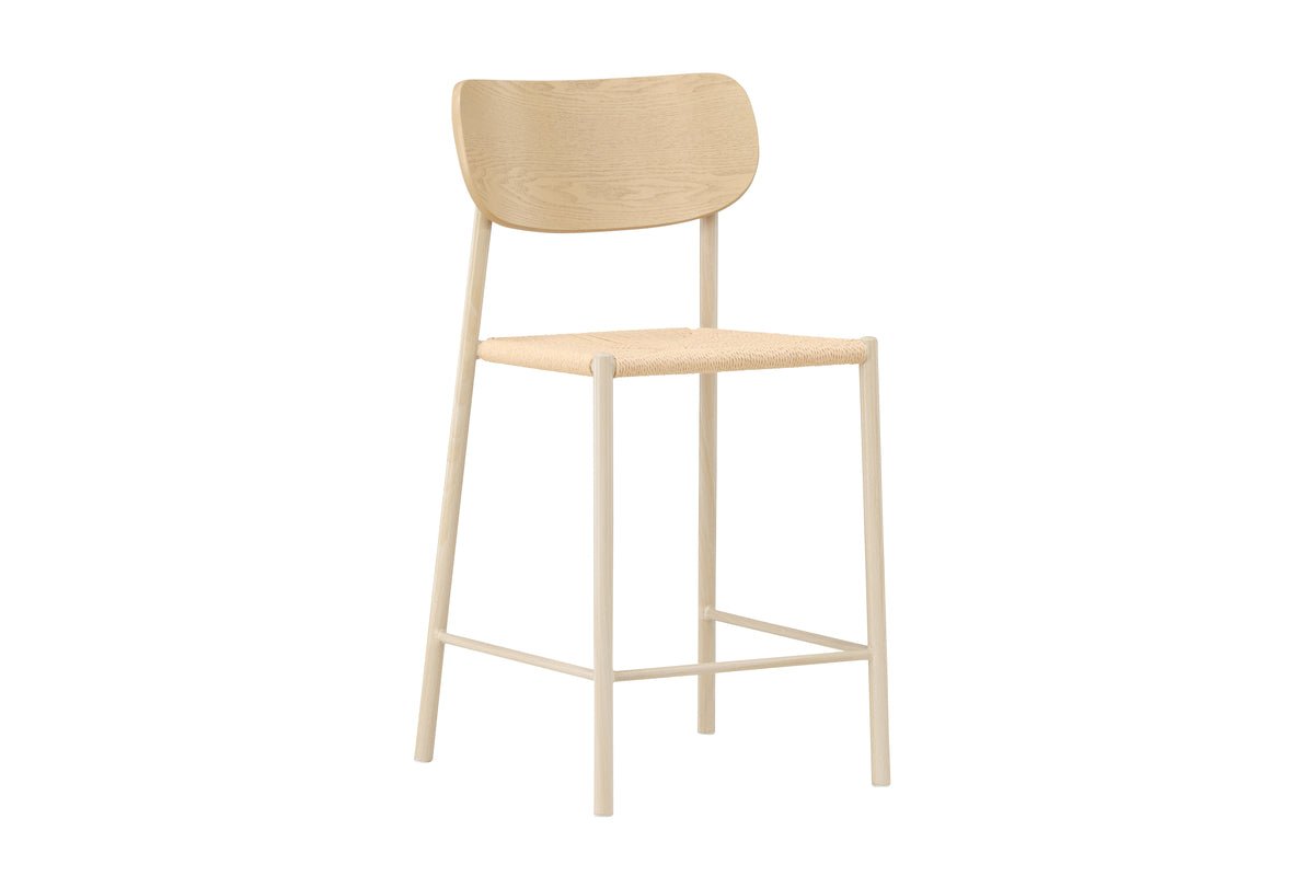 Bar stool Savannah - with a seat made of natural rope weave
