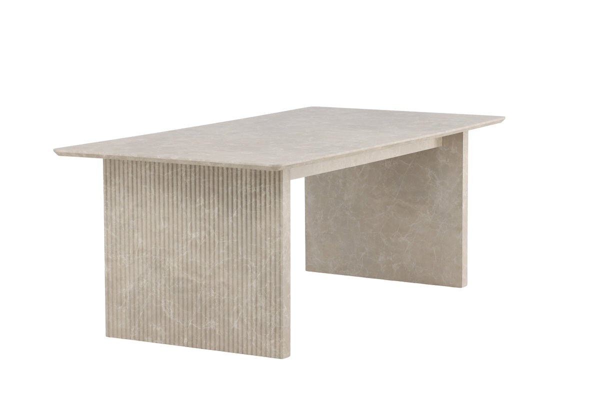 Dining table Takahe - in beige marble look