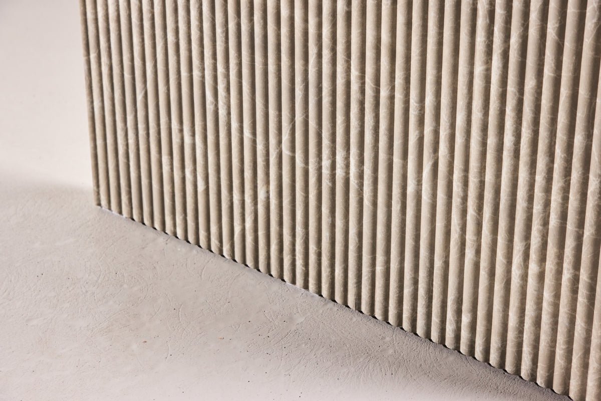 Dining table Takahe - in beige marble look