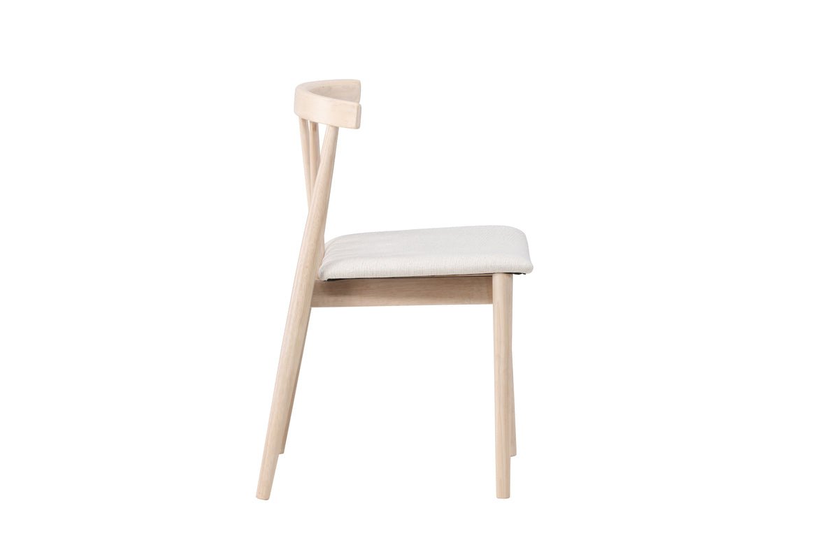 2-piece set - Chair Ländle in whitewashed Scandinavian design