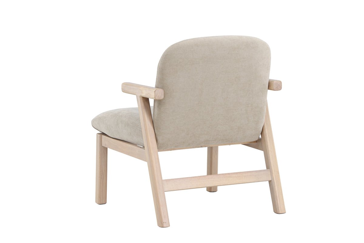 Armchair Railey - with frame made of rubberwood