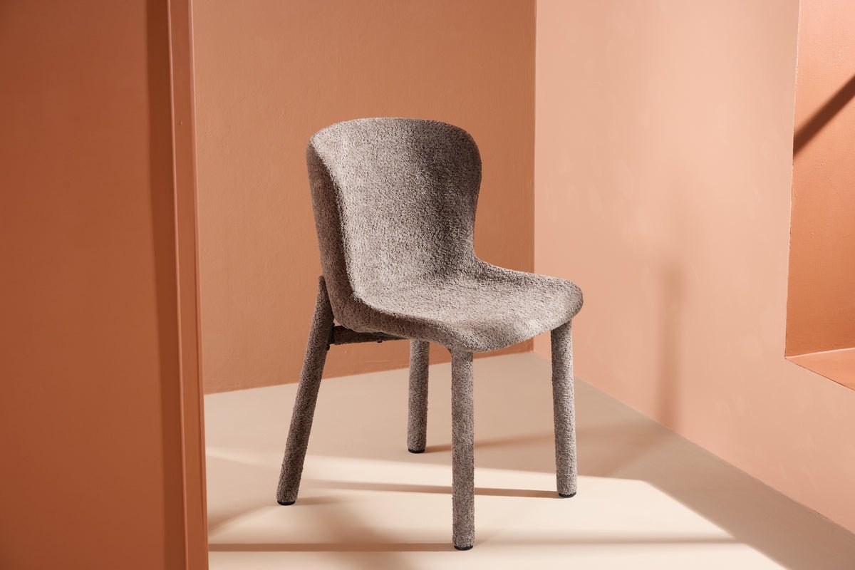 2-piece set - Chair Marie with bouclé upholstery