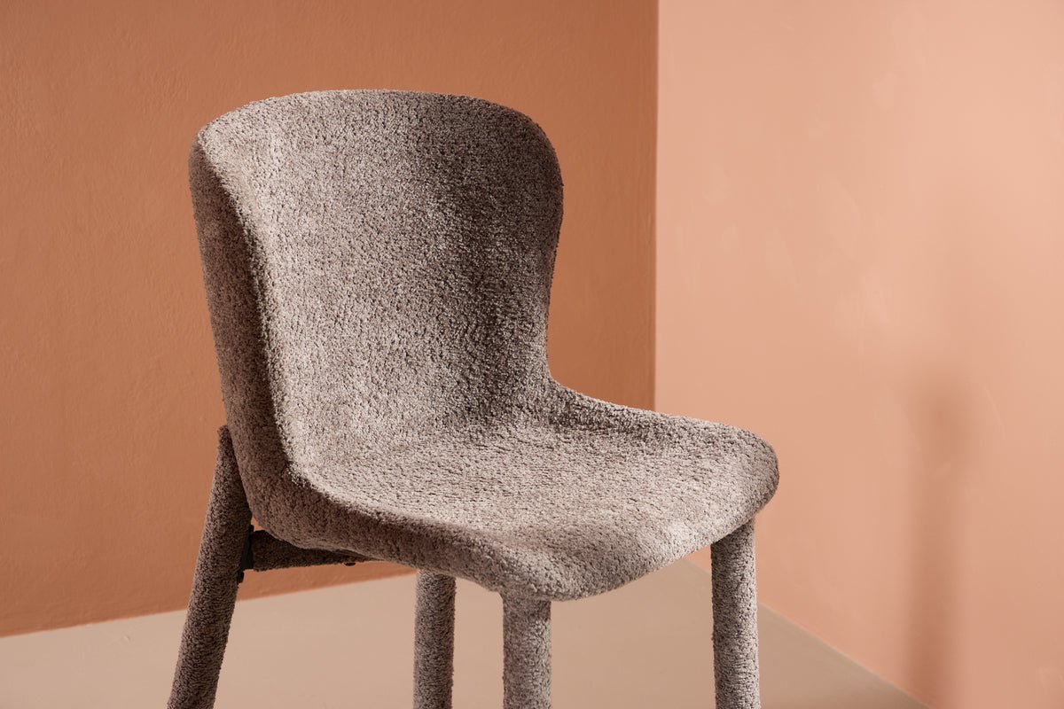 2-piece set - Chair Marie with bouclé upholstery