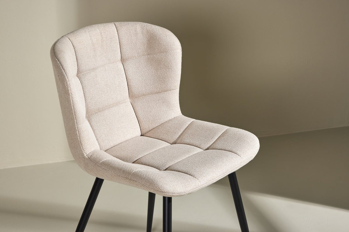 2-piece set - Angelica chair elegant combination of Beige and Black