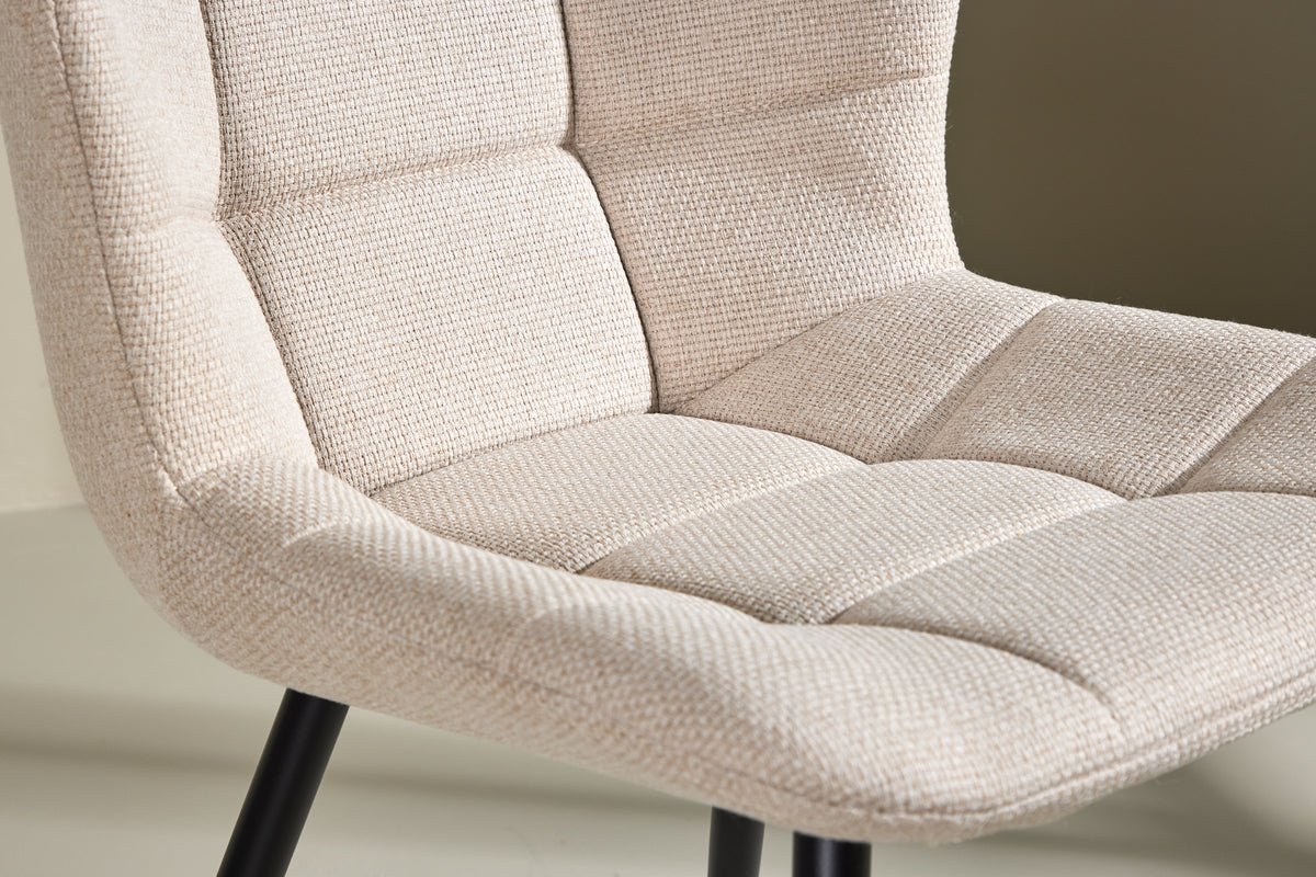 2-piece set - Angelica chair elegant combination of Beige and Black