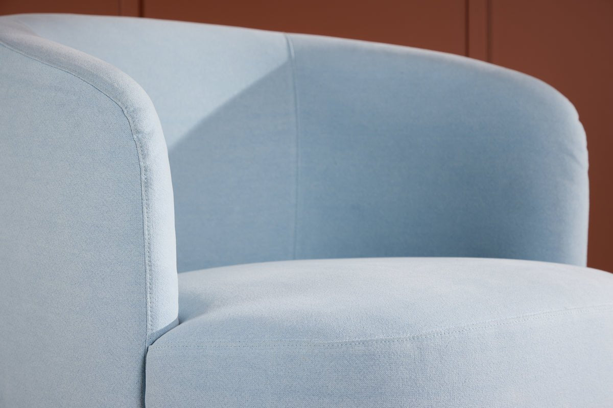 Armchair Bobby - Light Blue Single Seater in Birch