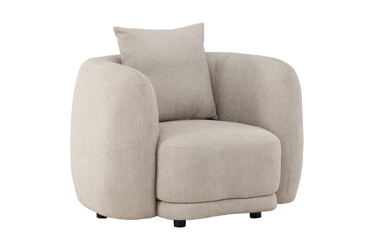 Armchair Zilli - with exclusive beige bouclé