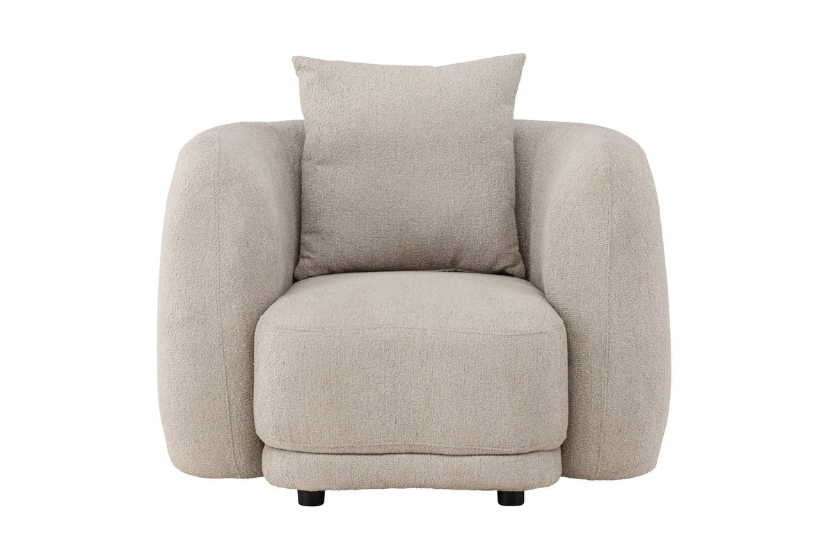 Armchair Zilli - with exclusive beige bouclé