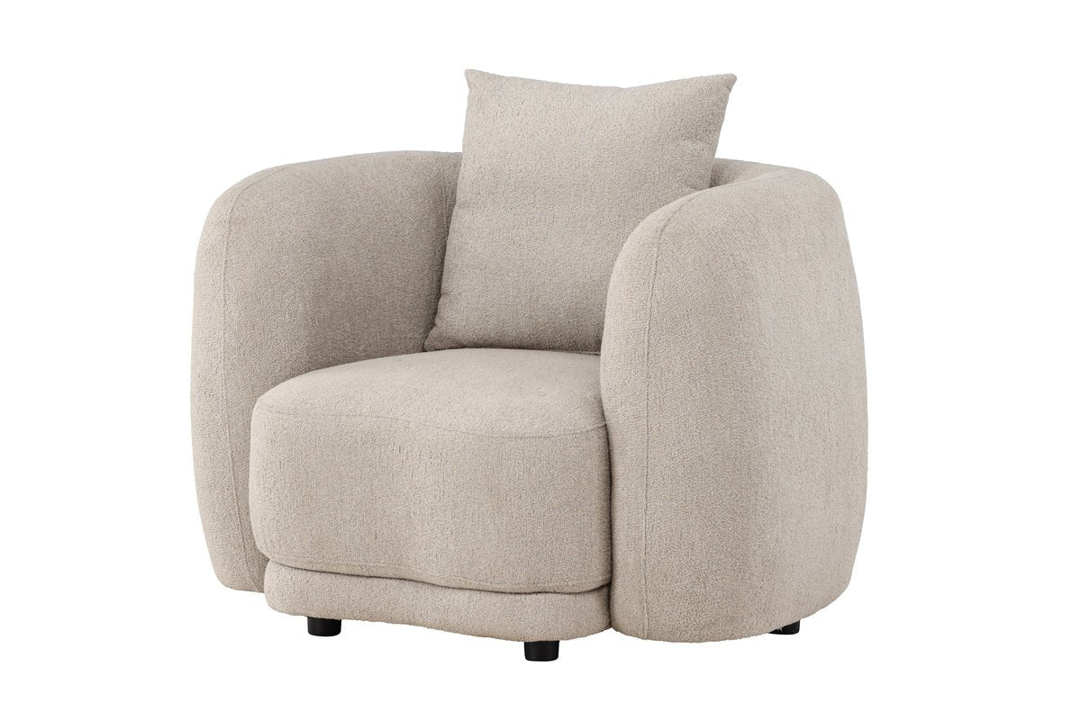 Armchair Zilli - with exclusive beige bouclé