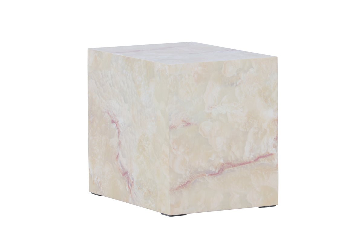 Side table Quadro – in Beige with stone look