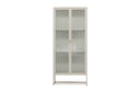 Chest of drawers/display cabinet Lenora – Beige, modern-classy with retro accent