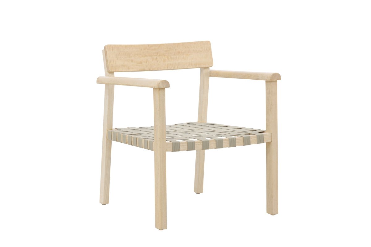 Armchair Olympia - made of mango wood and polyester in natural color