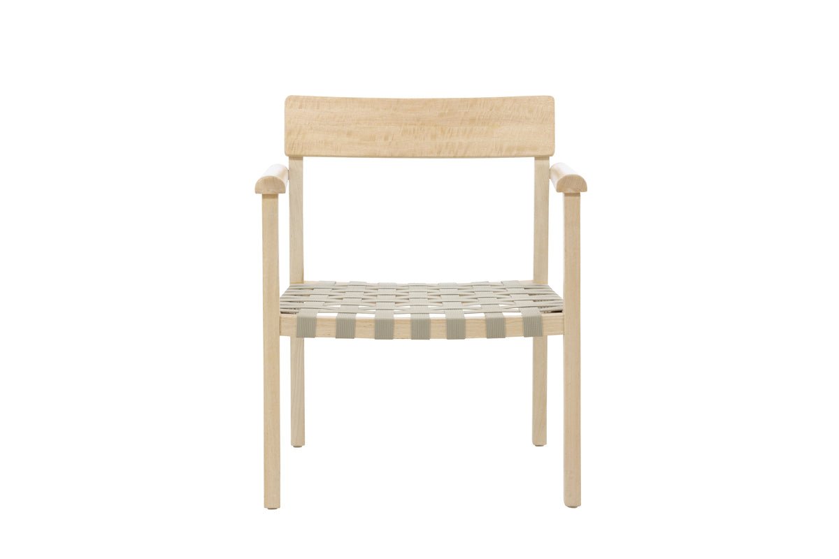 Armchair Olympia - made of mango wood and polyester in natural color