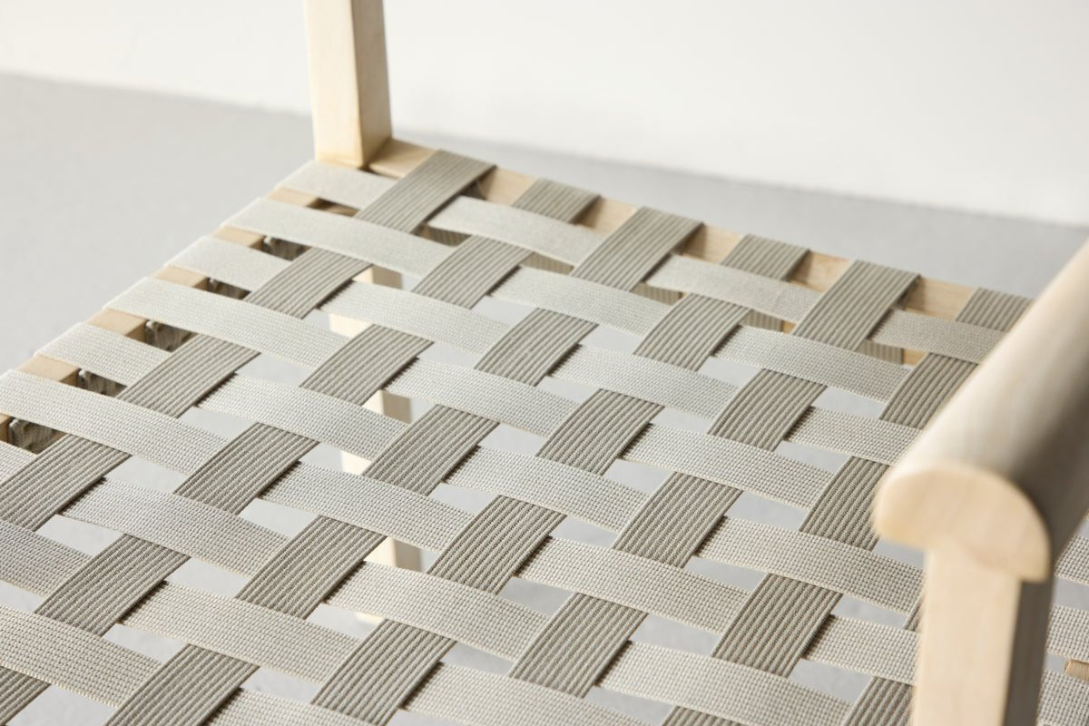 Armchair Olympia - made of mango wood and polyester in natural color