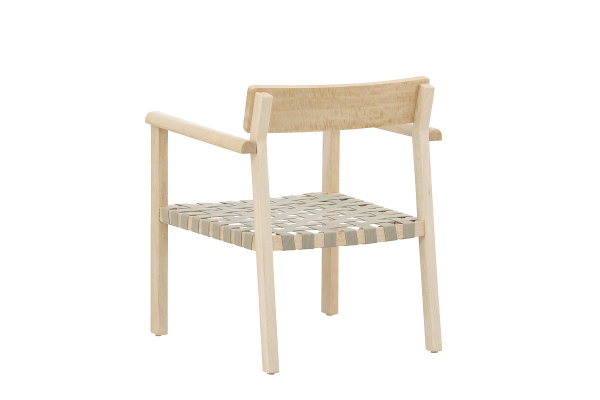 Armchair Olympia - made of mango wood and polyester in natural color