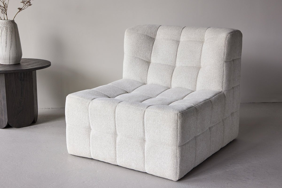 Armchair Marley - with large beige seat surface