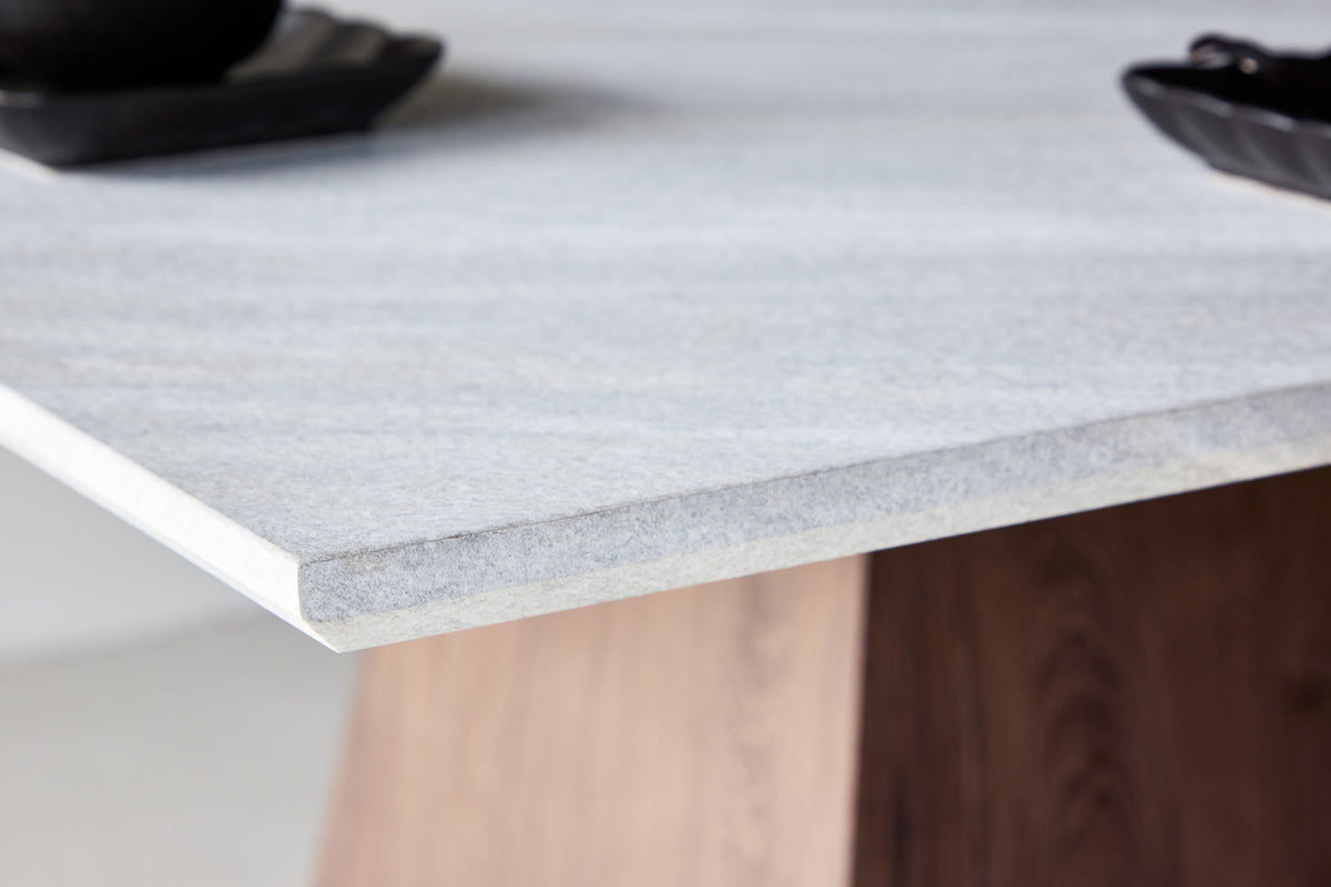 Dining table Lior 120×120 cm in Light Gray with MDF frame