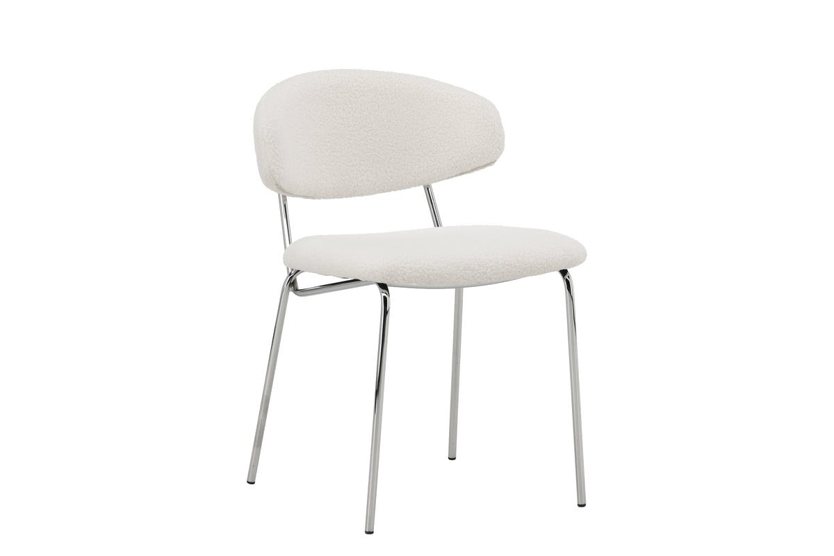 2-piece set - Seville chair with bouclé upholstery for warmth and texture