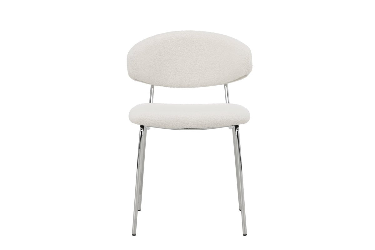 2-piece set - Seville chair with bouclé upholstery for warmth and texture