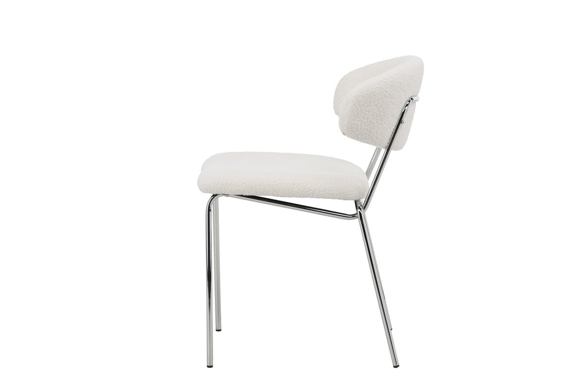 2-piece set - Seville chair with bouclé upholstery for warmth and texture