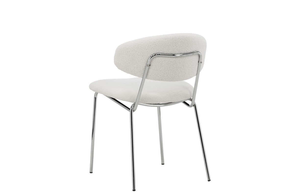 2-piece set - Seville chair with bouclé upholstery for warmth and texture