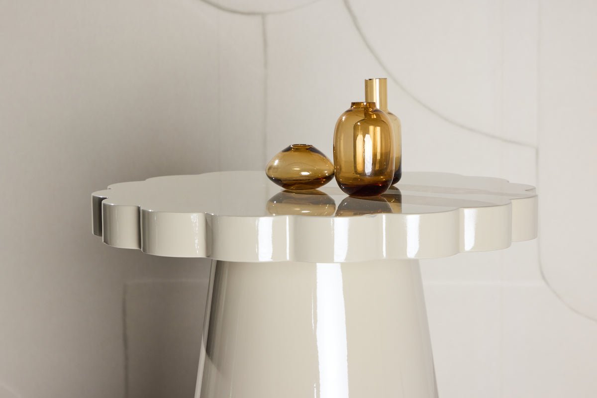 Side table Soria – Ø45 cm in Beige