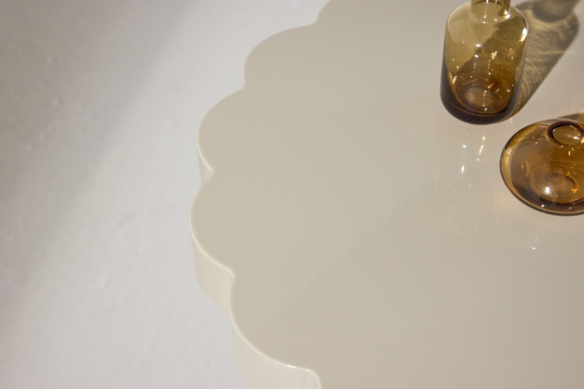 Side table Soria – Ø45 cm in Beige