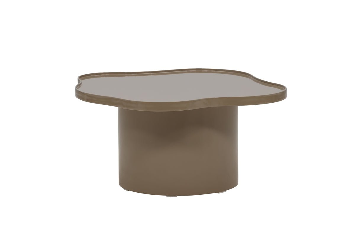 Couchtisch Caron - in Braun mit glänzender Oberfläche