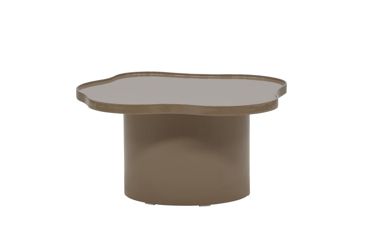 Couchtisch Caron - in Braun mit glänzender Oberfläche