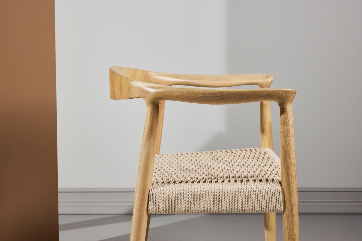2-piece set - Chair Leli made of rubberwood and rope weave