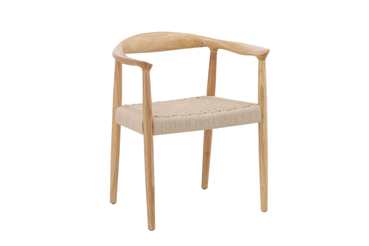 2-piece set - Chair Leli made of rubberwood and rope weave