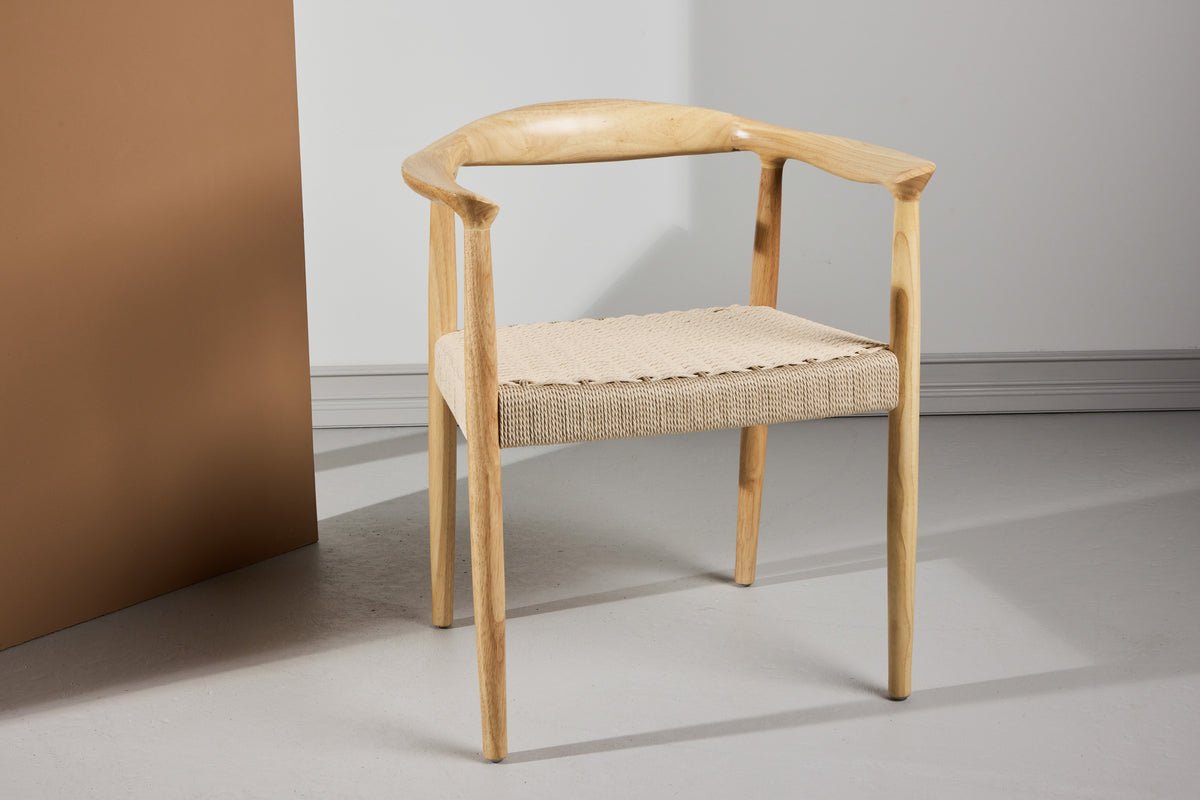2-piece set - Chair Leli made of rubberwood and rope weave
