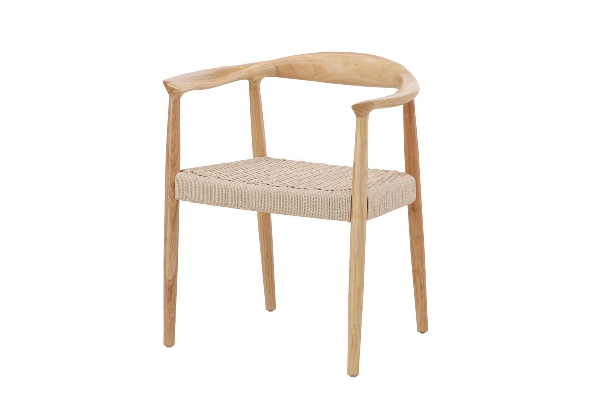 2-piece set - Chair Leli made of rubberwood and rope weave